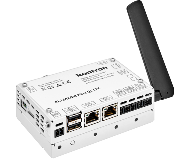 Kontron is expanding its automation line with the AL i.MX8M Mini LTE model, based on the powerful Arm Cortex-A53 and Cortex-M4 processors