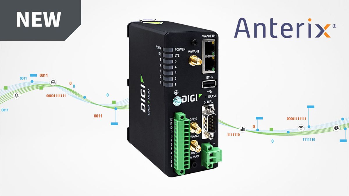 Digi International has introduced Digi IX30-0EG4, an Edge computing industrial IoT cellular router solution