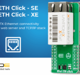 Providing Ethernet connectivity for embedded systems, XPort ETH Click is a compact add-on board from MIKROE, an embedded solutions company