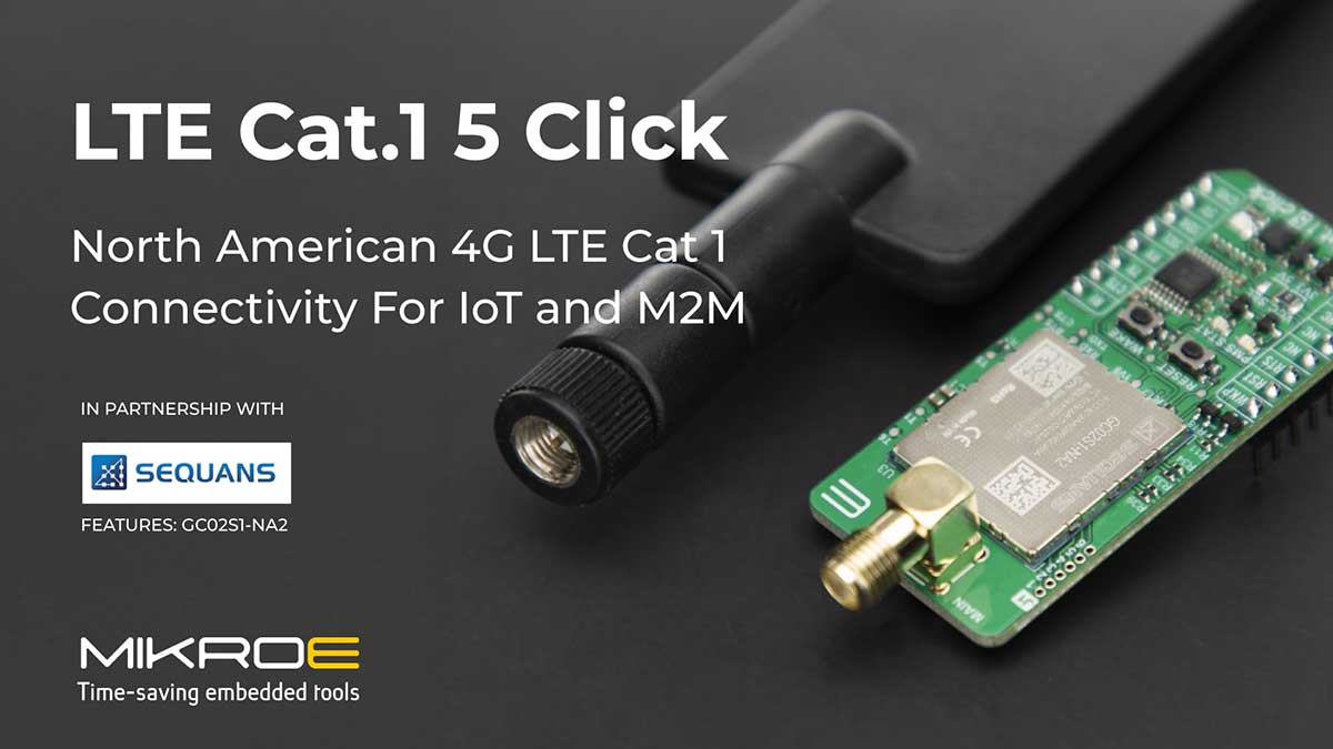 MIKROE has launched a new development board designed to help device makers add LTE Cat 1 bis connectivity to IoT applications.