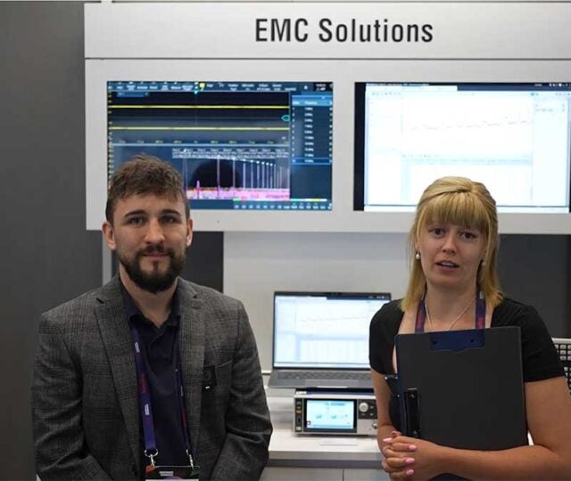 At Hardware Pioneers Max 2026, Managing Editor Paige Hookway speaks with Nathan Reeve, EMC Product Specialist at Rohde & Schwarz UK, and Nick Le Bas, Applications Engineer, about the latest trends in EMC testing, power electronics, and the company's newest measurement solutions.
