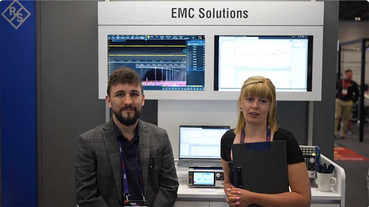 At Hardware Pioneers Max 2026, Managing Editor Paige Hookway speaks with Nathan Reeve, EMC Product Specialist at Rohde & Schwarz UK, and Nick Le Bas, Applications Engineer, about the latest trends in EMC testing, power electronics, and the company's newest measurement solutions.