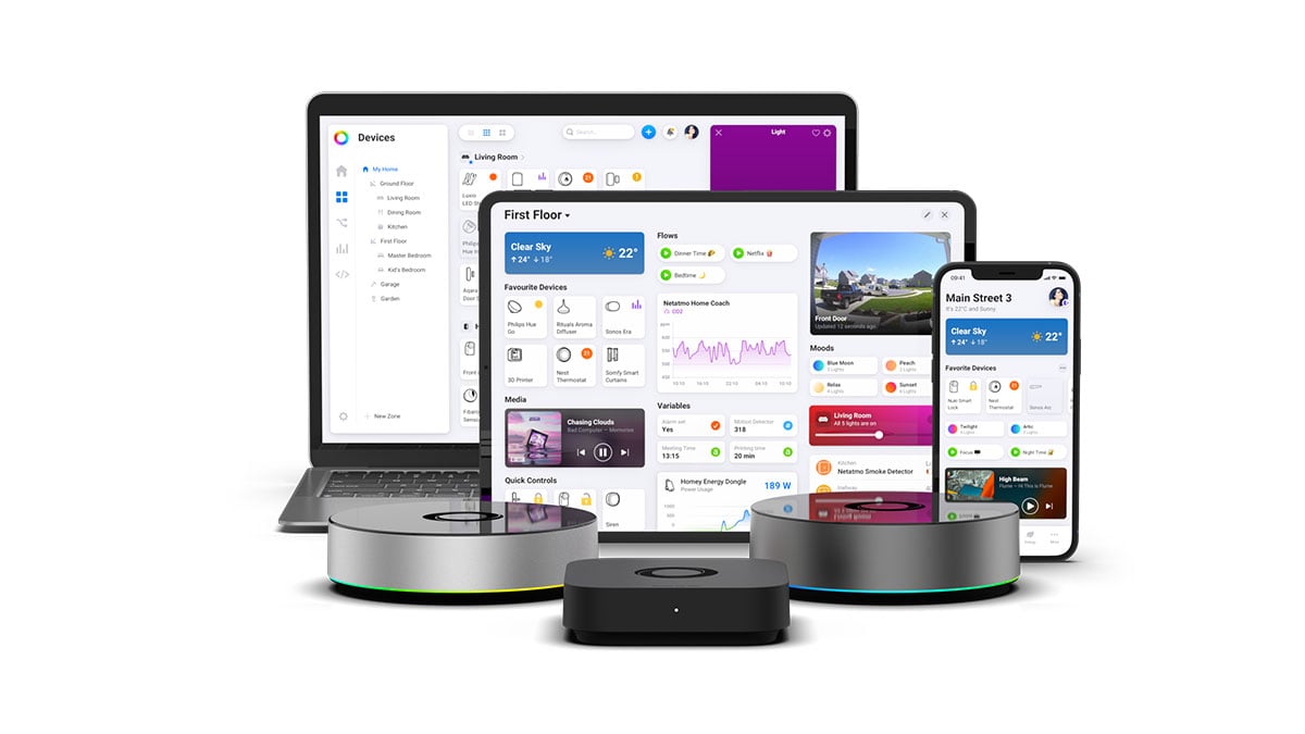 Homey adds updates for Matter, Z-Wave, and Zigbee devices