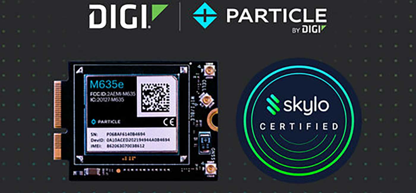 Particle by Digi has added satellite connectivity to its M635e cellular IoT module after the device received Skylo certification.