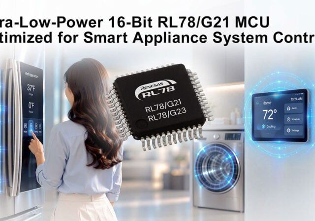 Renesas expands RL78 family for smart appliance system control